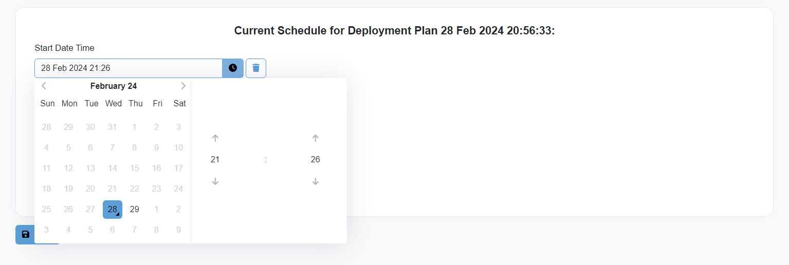 Chocolatey Central Management Deployment Plan schedule picker