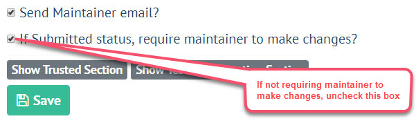 Require maintainers to make changes?