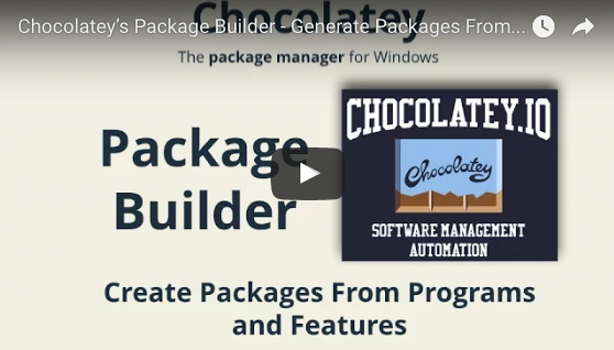 Chocolatey's Package Builder - Generate Packages from Programs and Features Automatically!