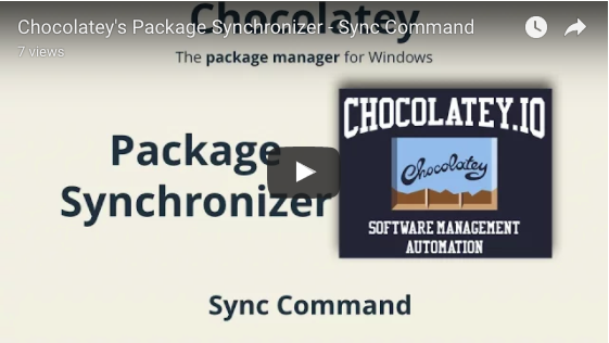Chocolatey's Package Synchronizer - Sync Command